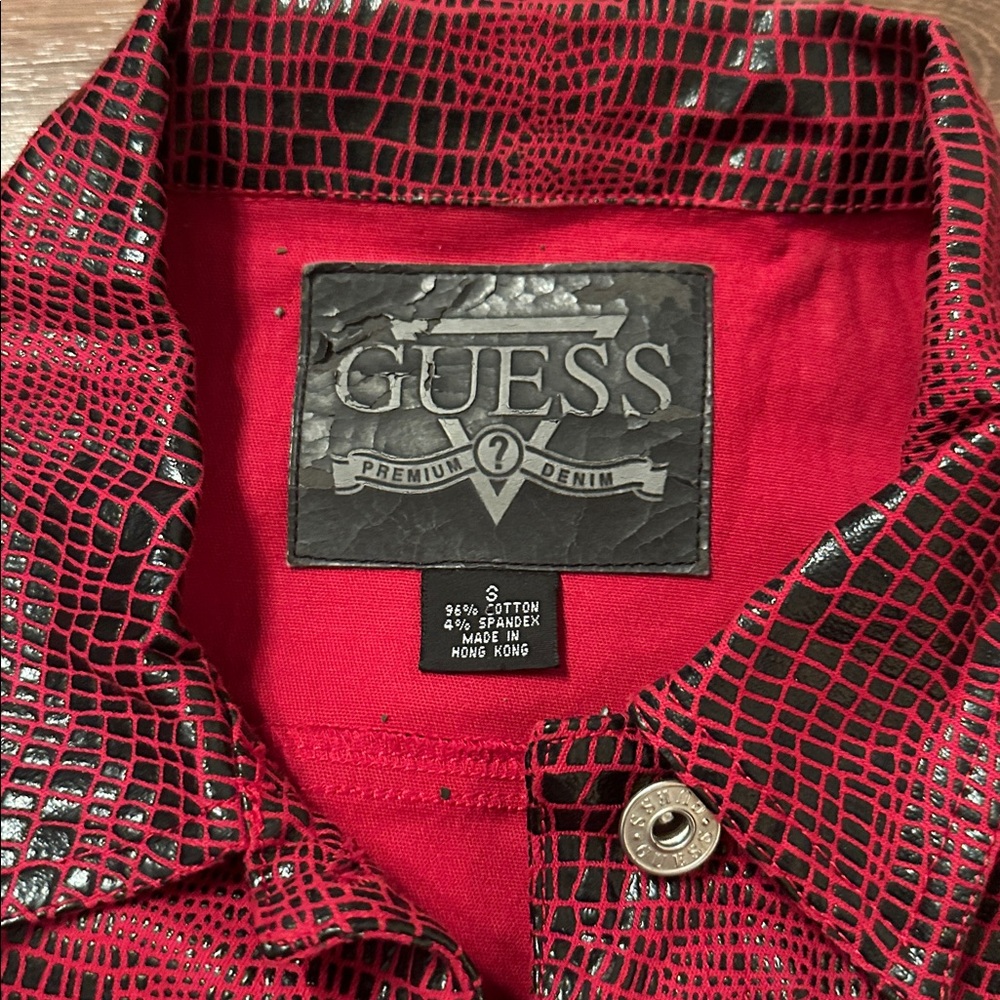Guess leather snake print jacket